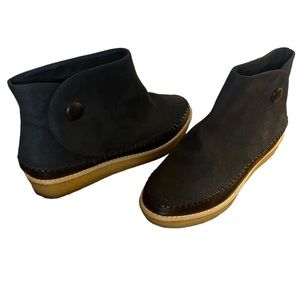 Stella McCartney Side Snap Black Moccasin Ankle Boots Size 7